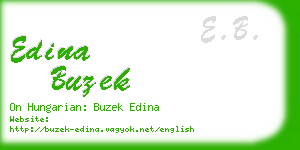 edina buzek business card